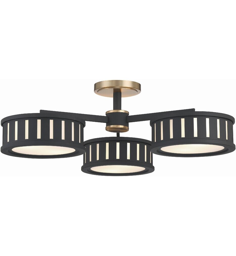 Crystorama - KEN-8300-VG-BF - Kendal 29.25" Semi Flush
