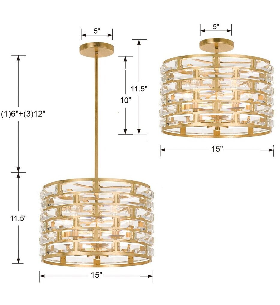 Meridian 15" Chandelier