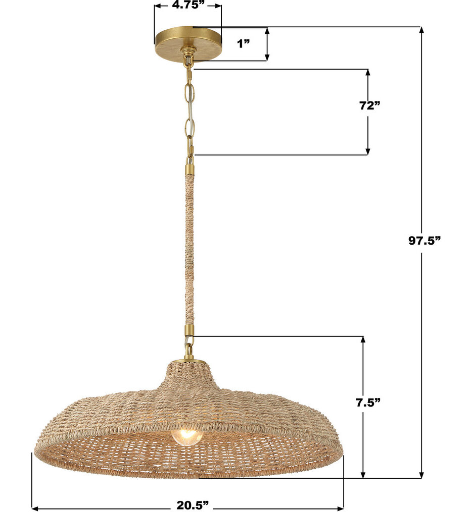 Odessa 20.5" Pendant