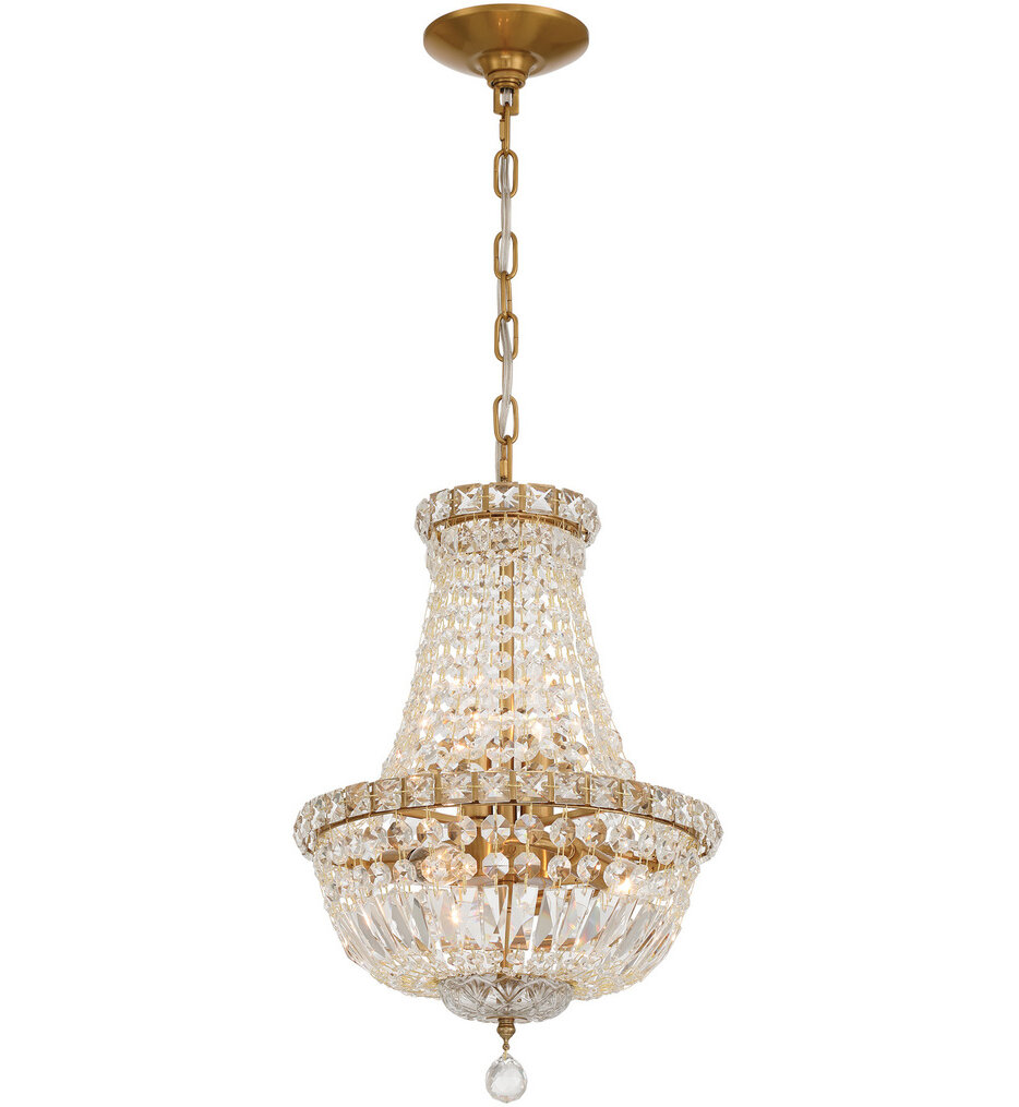 Crystorama - ROS-A1006-AG-CL-MWP - Roslyn 12-Inch Chandelier