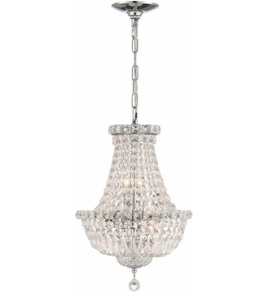 Crystorama - ROS-A1006-CH-CL-MWP - Roslyn 12" Mini Chandelier