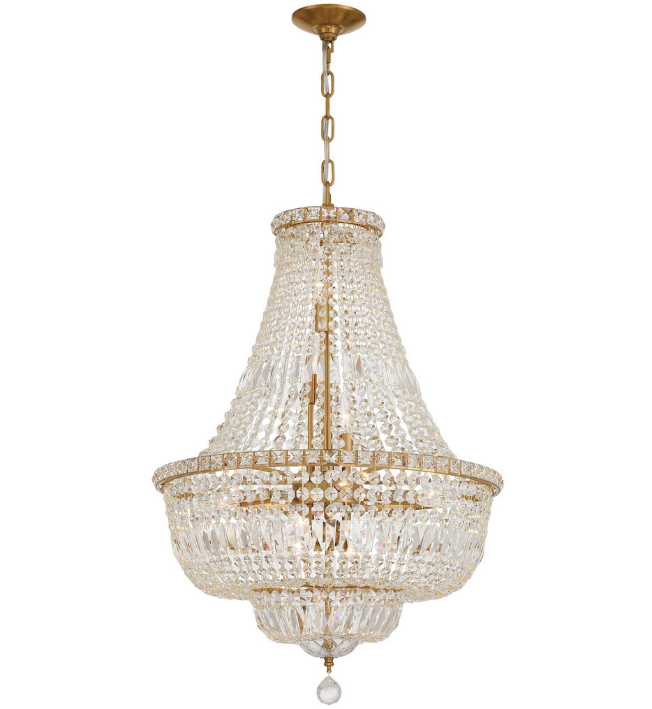 Crystorama - ROS-A1009-AG-CL-MWP - Roslyn 22-Inch Chandelier