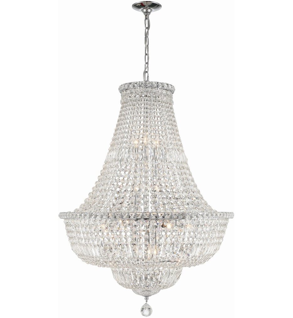 Crystorama - ROS-A1015-CH-CL-MWP - Roslyn 28" Chandelier