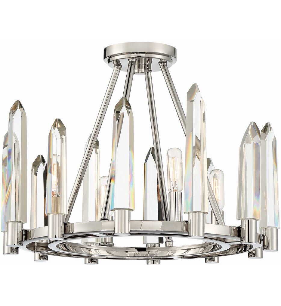 Crystorama - WAT-B2004-PN - Watson 18.25" Semi Flush