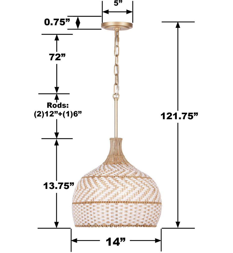 Zanzibar 14" Pendant