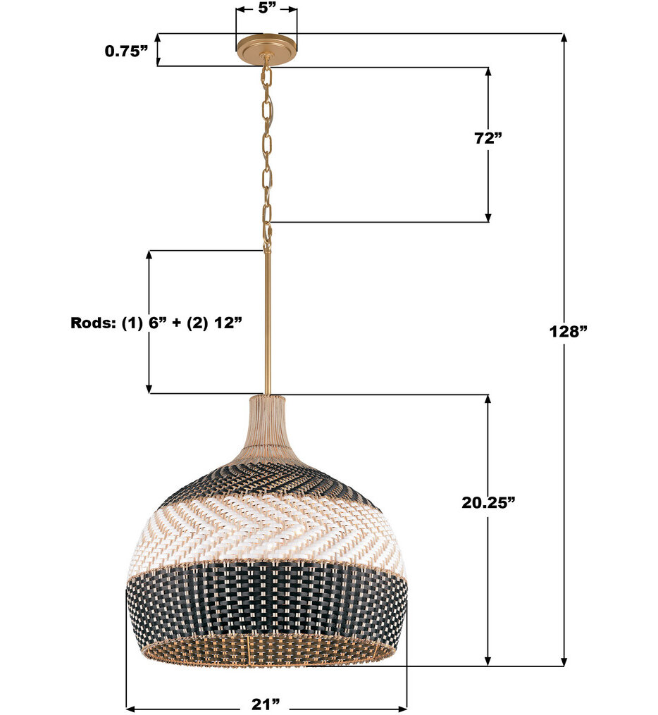 Zanzibar 21" Pendant