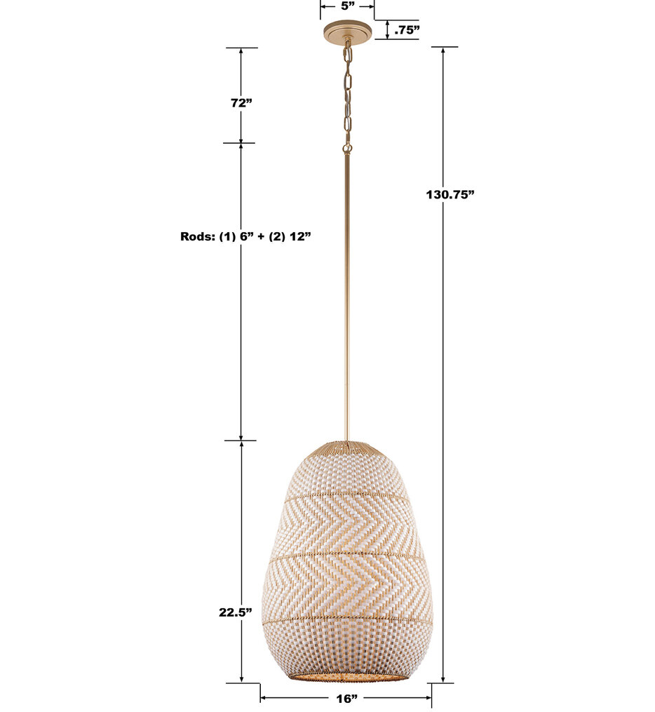 Zanzibar 16" Pendant