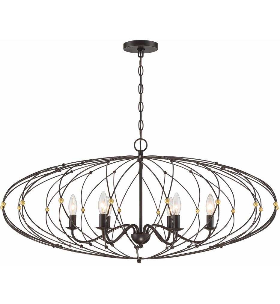 Crystorama - ZUC-A9036-EB-GA - Zucca 38.25" Chandelier
