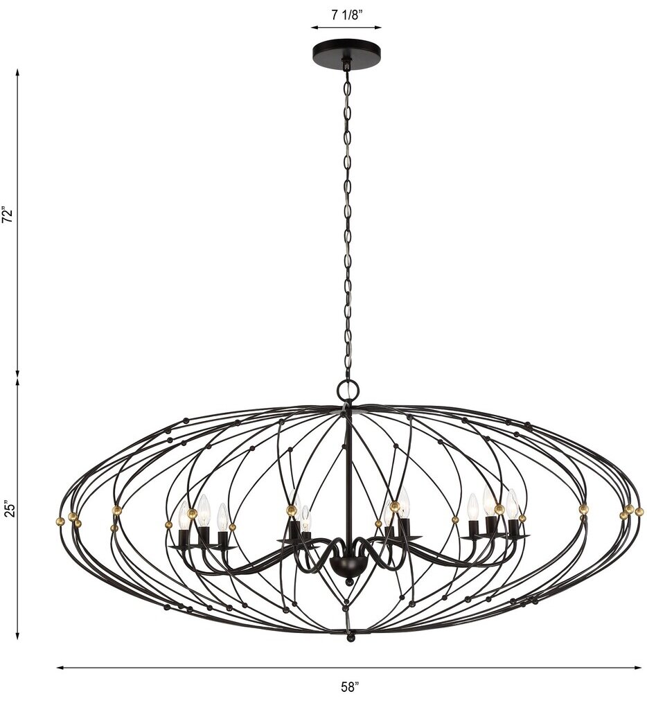 Zucca 58" Chandelier
