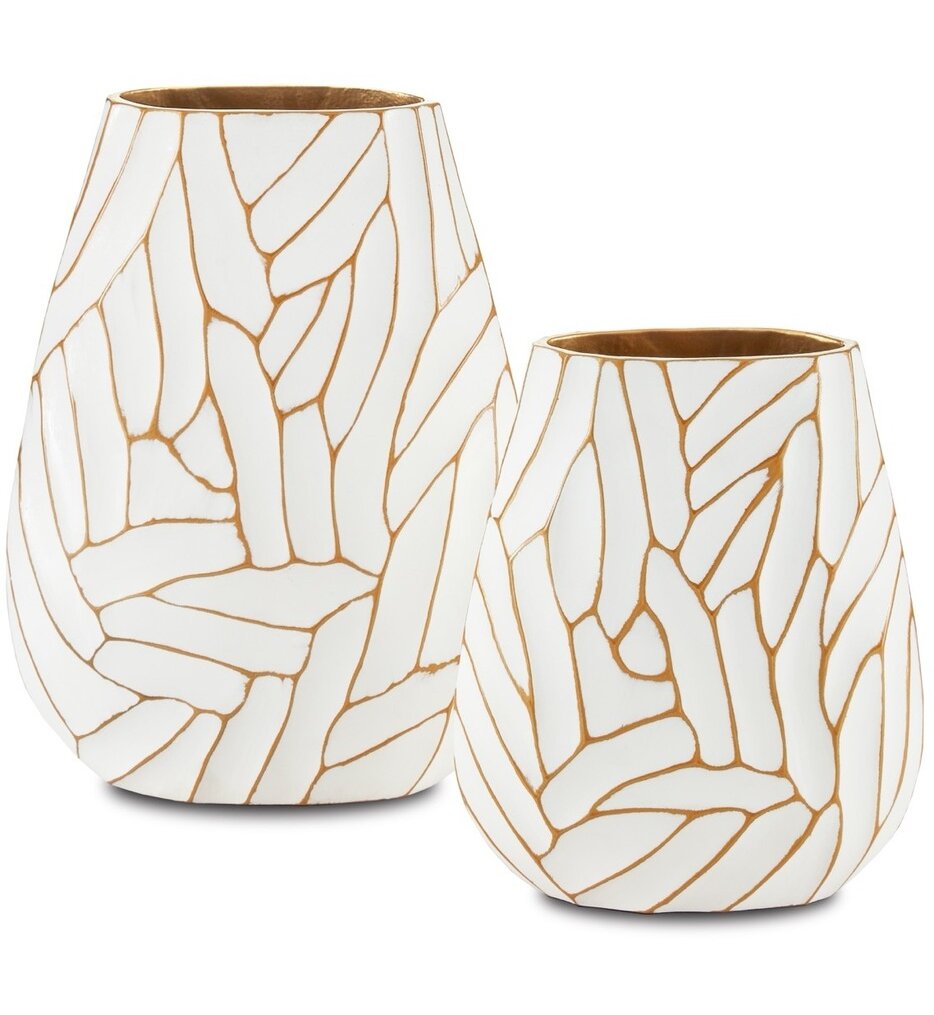 Currey & Company - Anika White Vase (Set of 2)