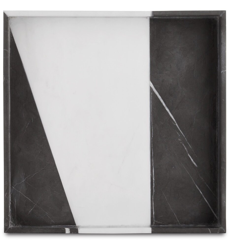 Sena Black & White Marble Tray