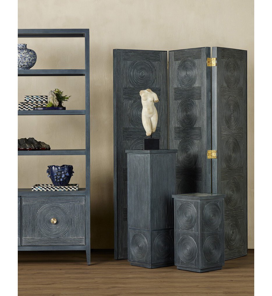 Conical Mushrooms Medium Dark Blue Vase