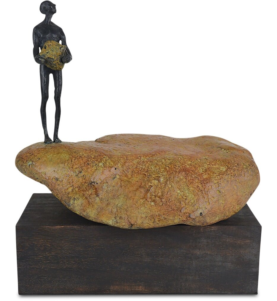 Man on Rock 14.75" Sculpture
