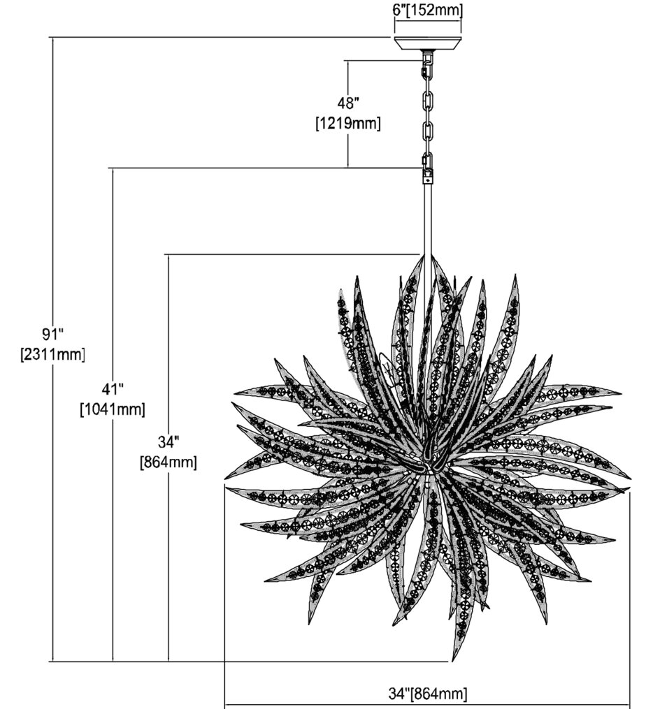 Naples 34" Chandelier
