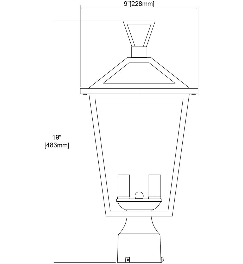 Main Street 3 Light Outdoor Post Light