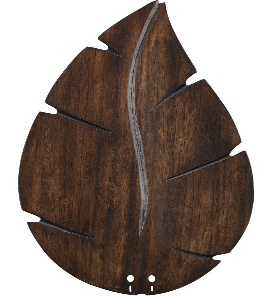 22" Wide Oval Leaf Carved Wood Blades