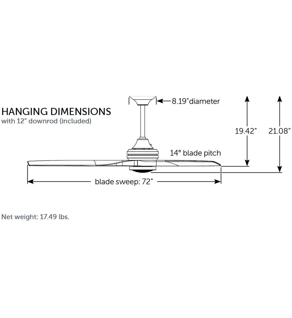 Fanimation - FPD6721BAGP-72N - Spitfire 72" Ceiling Fan