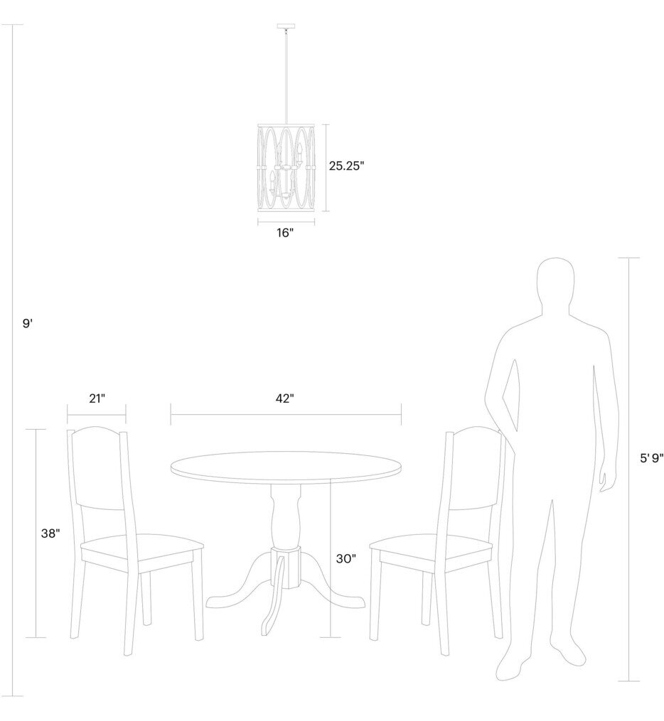 Patrice 16" Chandelier