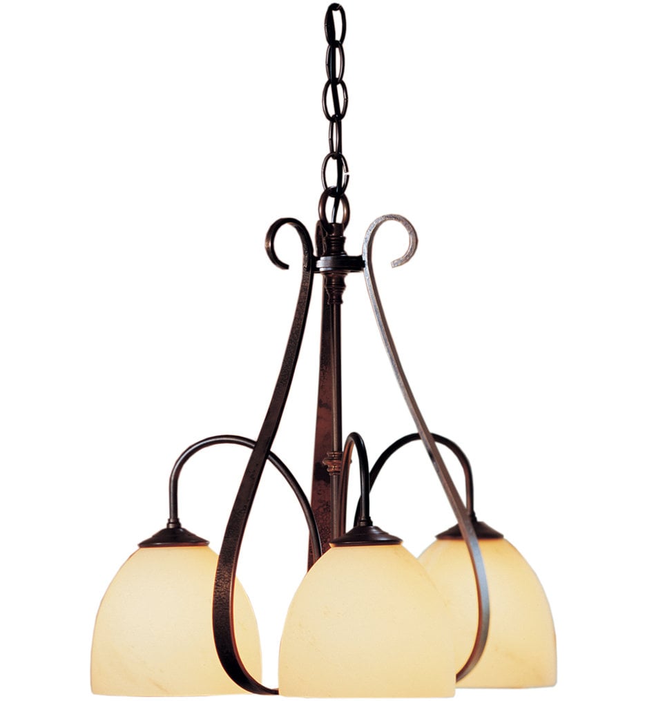 Sweeping Taper 18.4" 3 Light Chandelier