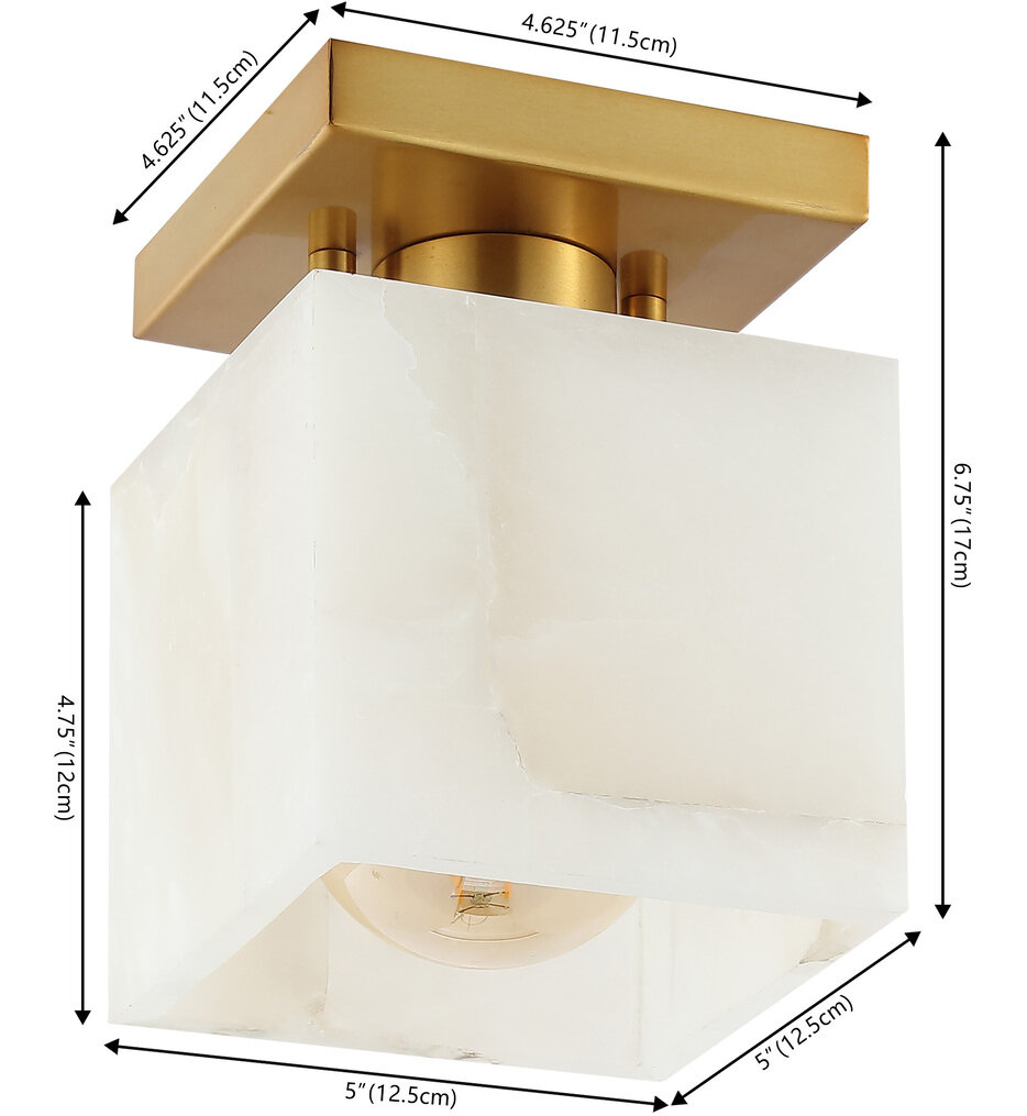 Alessia 5" Semi-Flush Mount