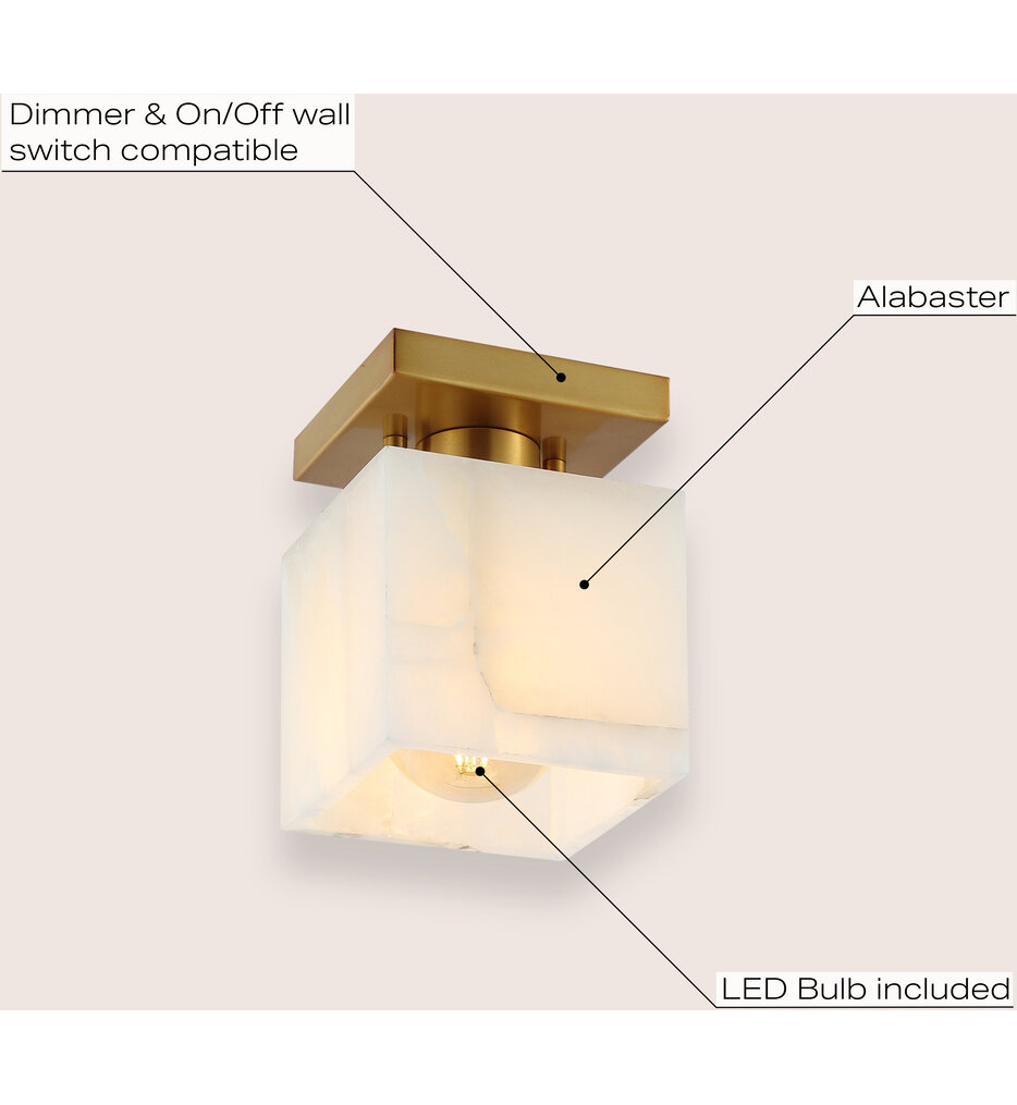 Alessia 5" Semi-Flush Mount