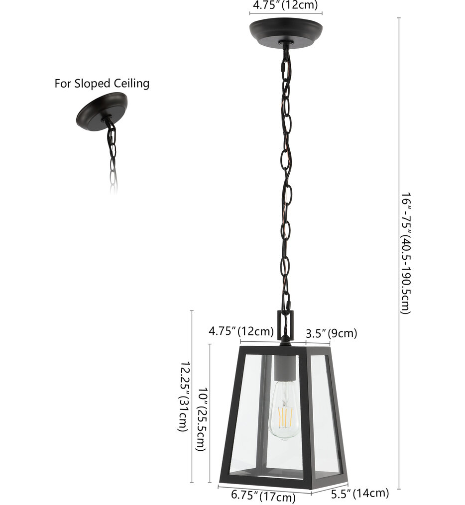 Glendale 6.75" Outdoor Pendant