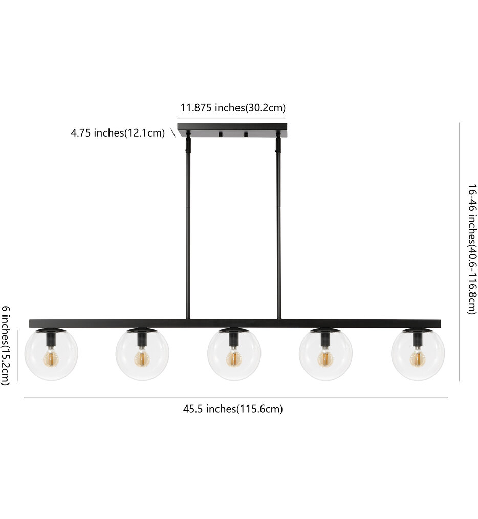 Luca Parisian 45.5" Pendants