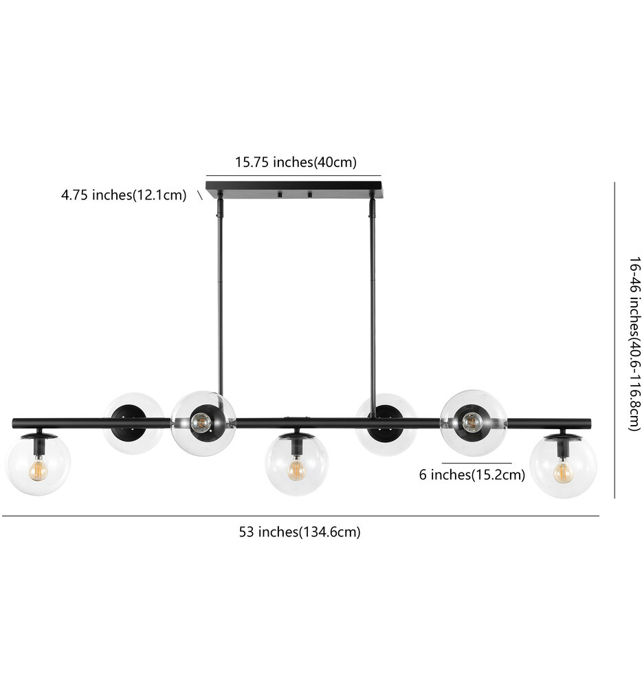 Luca Parisian 53" Pendants