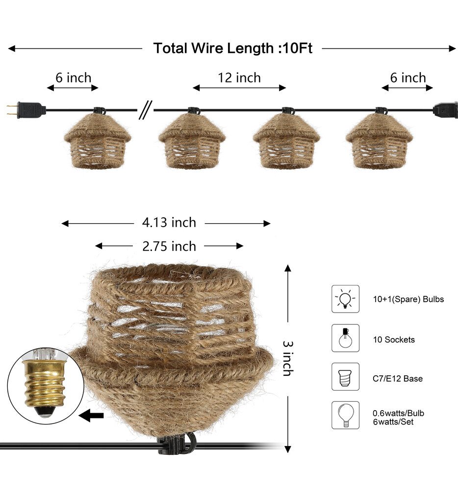 Maui 120" String Lights