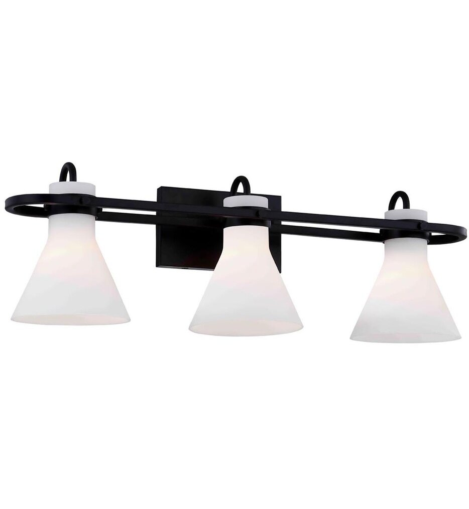 Justice Design Group - FSN-8153-OPAL-MBLK - Ludlow 26" Bath Bar