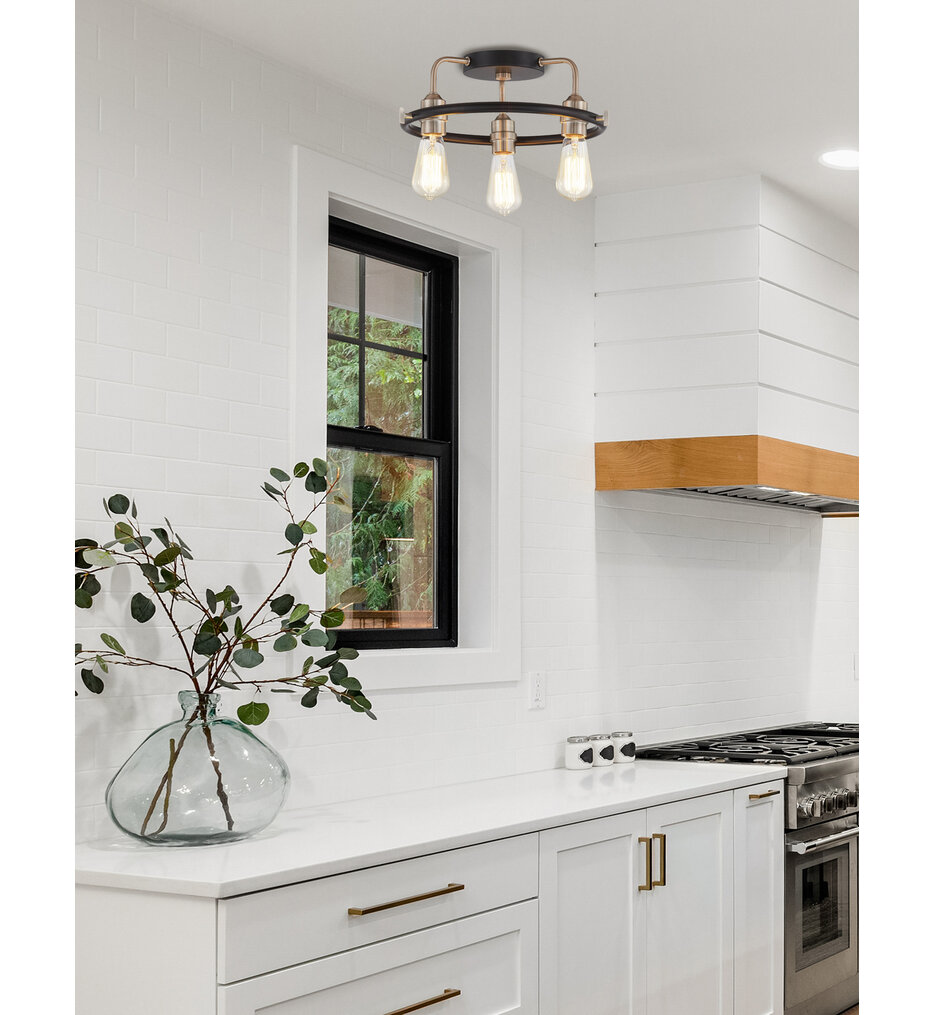 Justice Design Group - NSH-4310-MBBR - Volta 16.5" Flush Mount