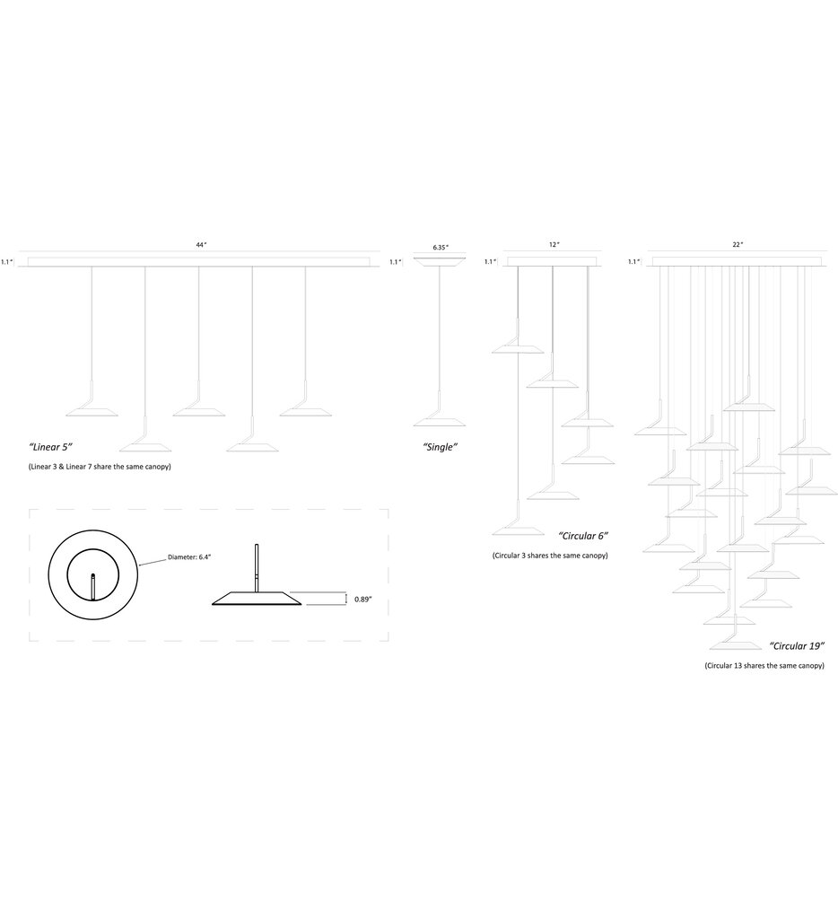 Royyo 13 Light Pendant