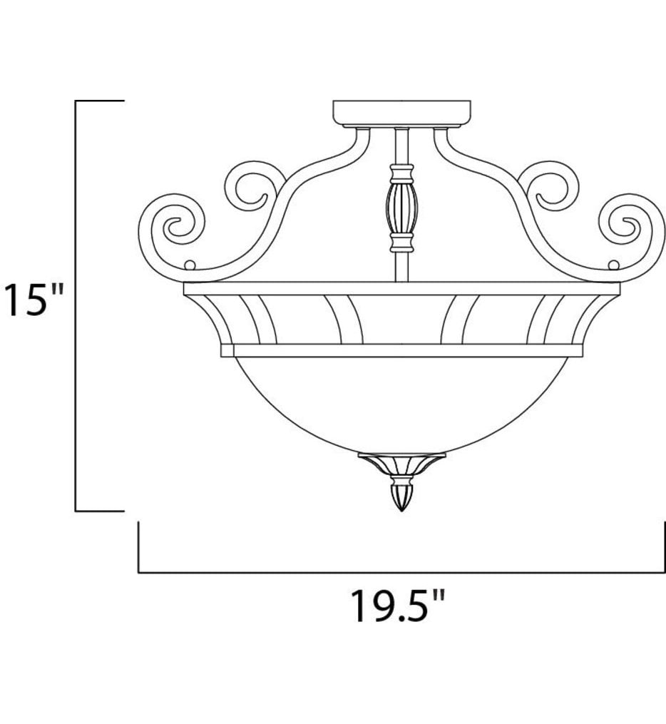 Manor 19.5" Semi-Flush