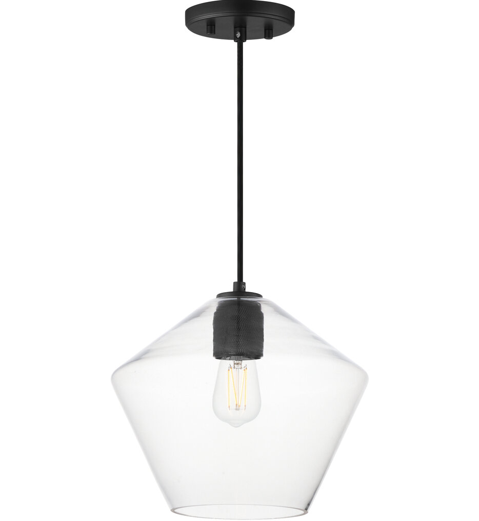 Maxim Lighting - 21337CLBK - Geode 11.75" Pendant