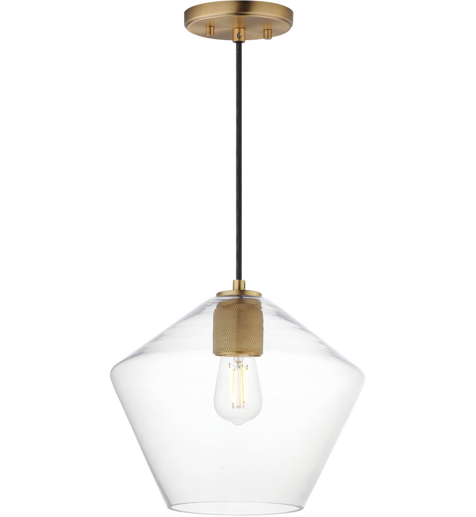 Maxim Lighting - 21337CLNAB - Geode 11.75" Pendant