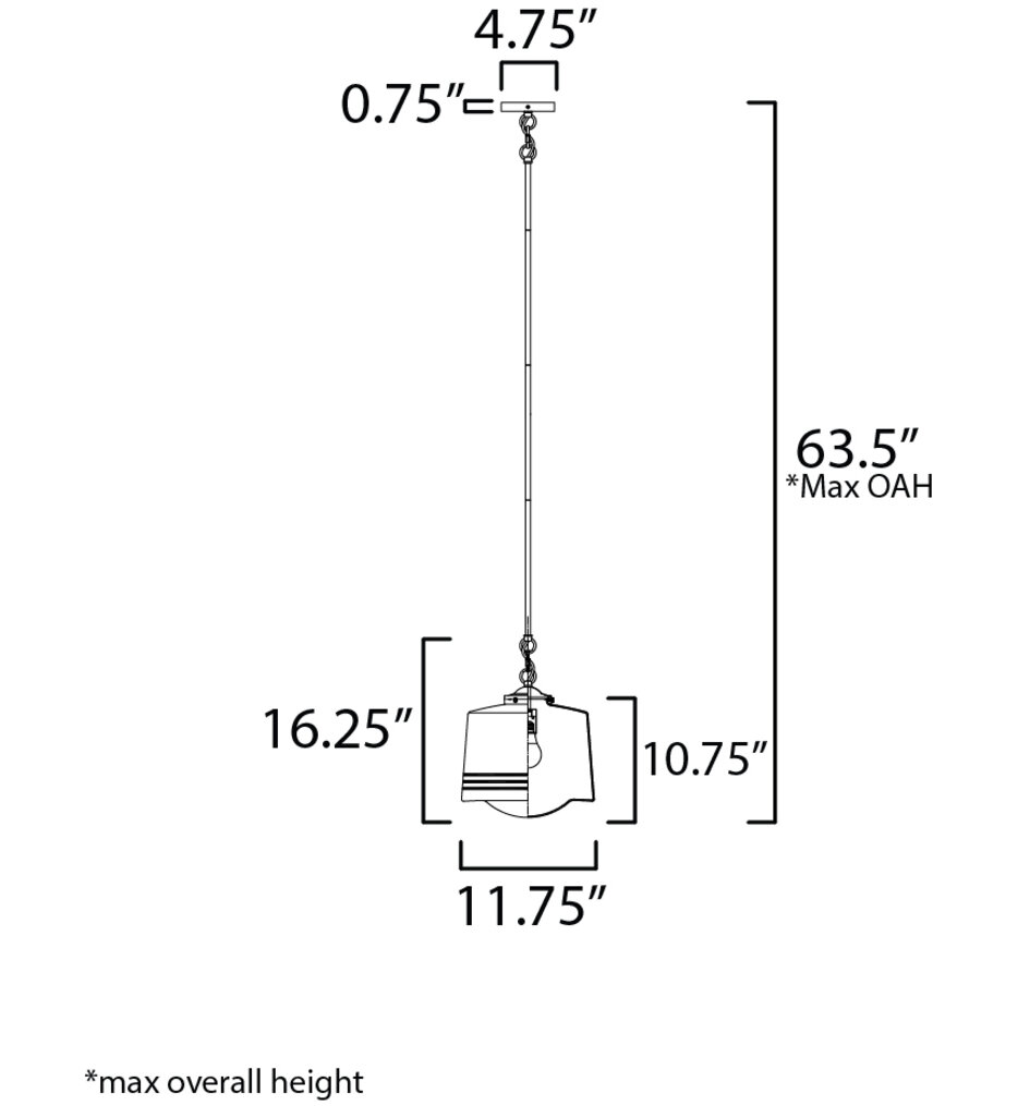 Eureka 11.75" Pendant
