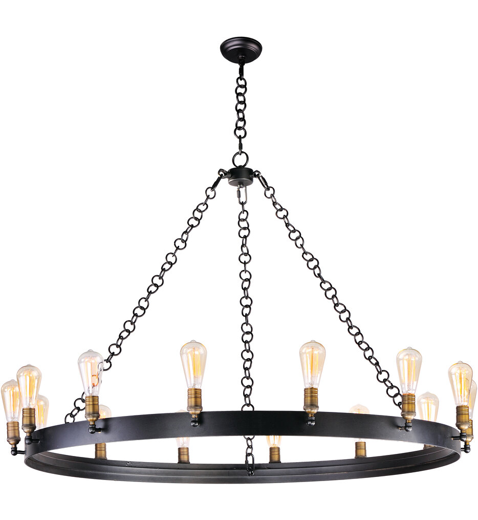 Maxim Lighting - 26276BKNAB/BUL - Noble 50" Chandelier