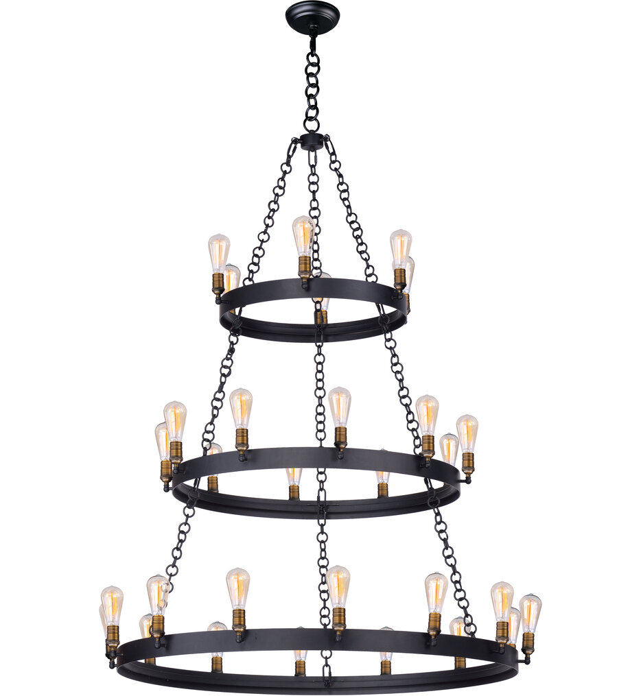 Maxim Lighting - 26278BKNAB/BUL - Noble 50" Chandelier