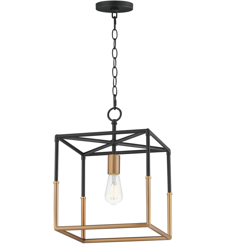 Maxim Lighting - 28621BKWBR - SoHo 12-Inch Pendant