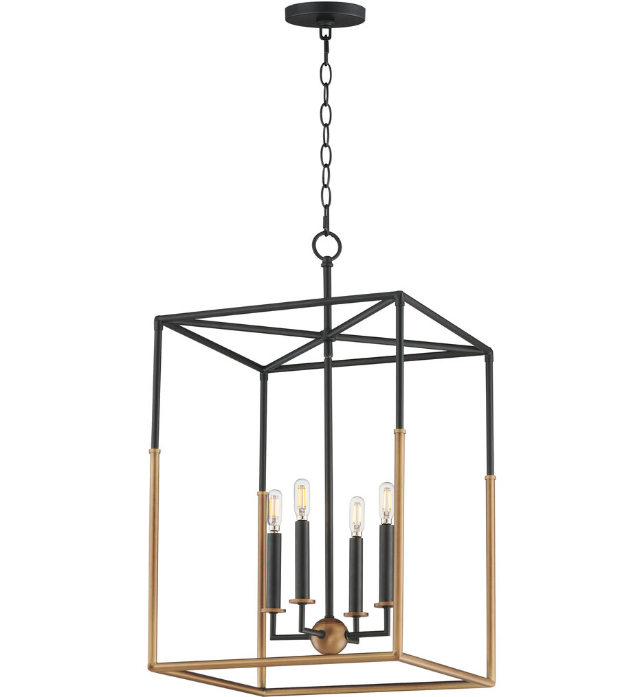 Maxim Lighting - 28625BKWBR - SoHo 16-Inch Pendant
