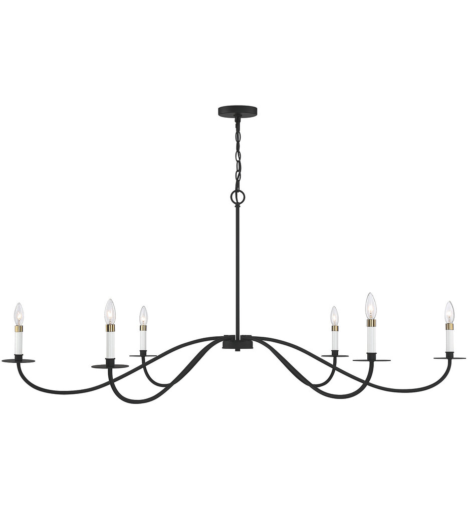 Meridian - M100105MBK - Meridian 60" Chandelier
