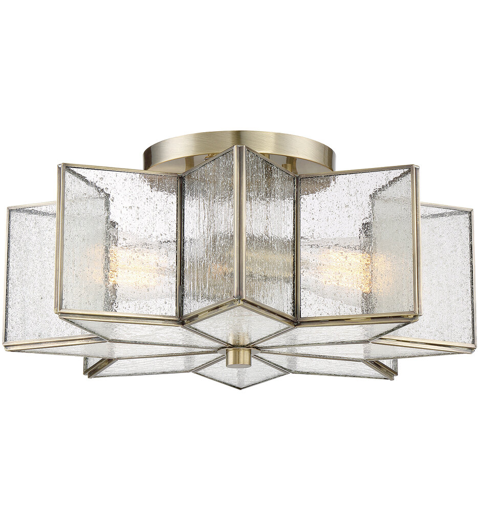 Meridian - M60004NB - Meridian 16" Semi-Flush Mount
