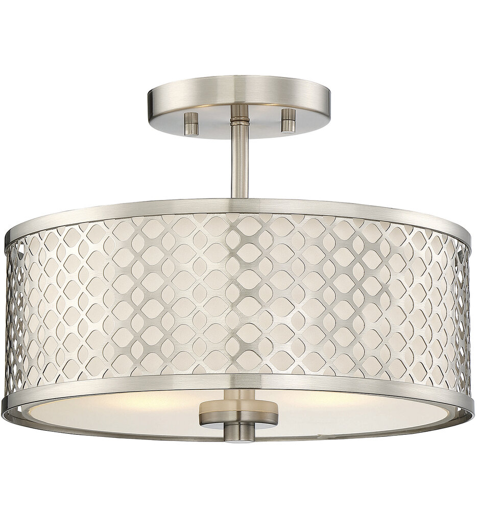 Meridian M60016BN 2 Light Semi Flush - Brushed Nickel, image size:934x1015