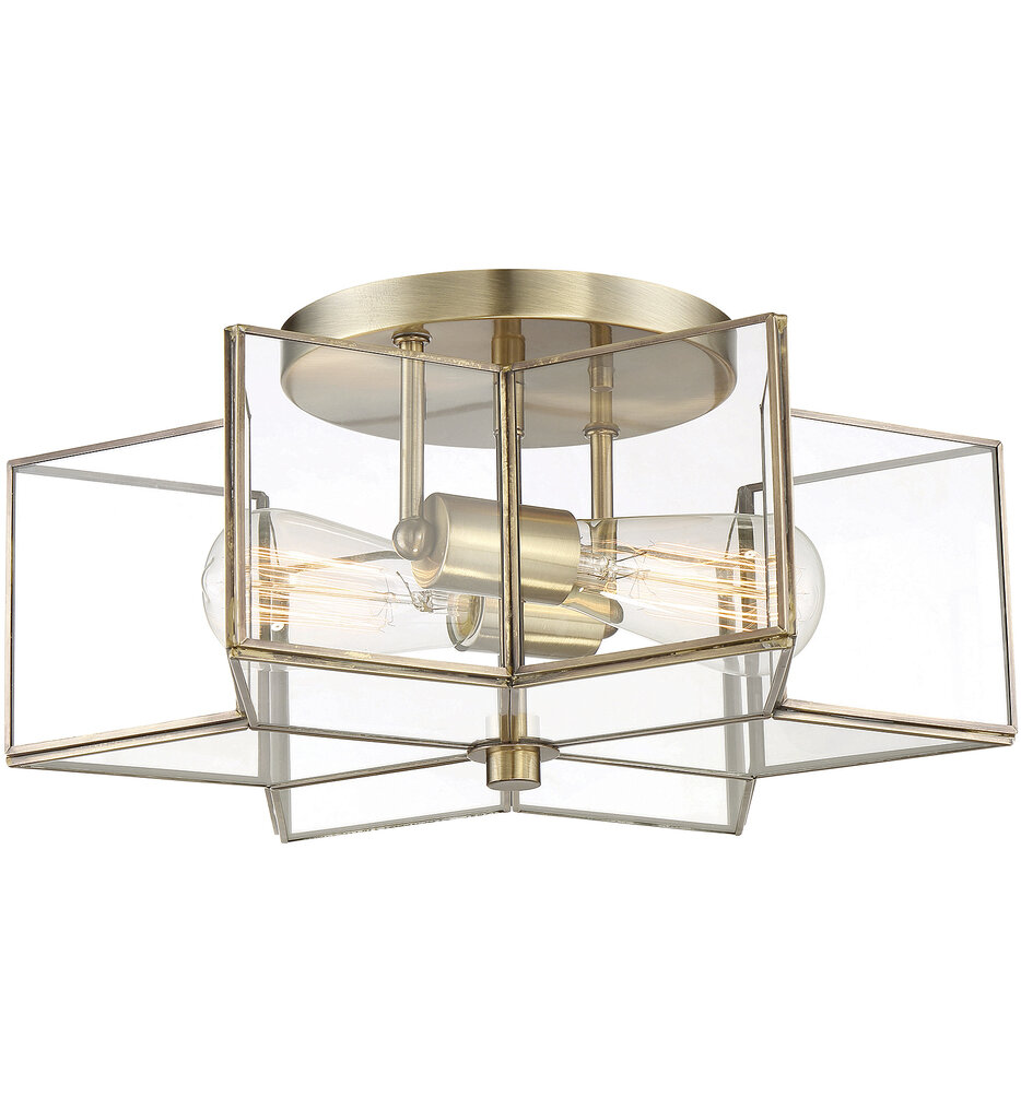 Meridian - M60021NB - Meridian 16" Semi-Flush Mount