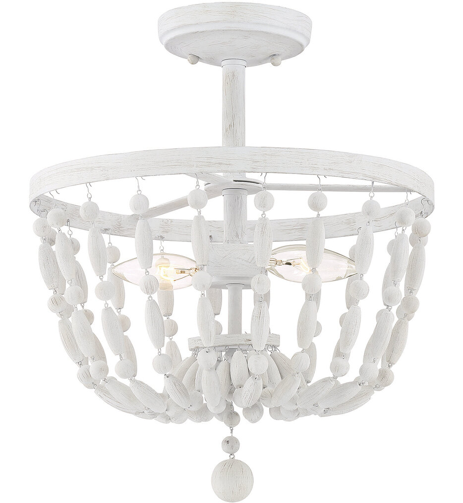 Meridian - M60028DW - Meridian 13" Semi-Flush Mount