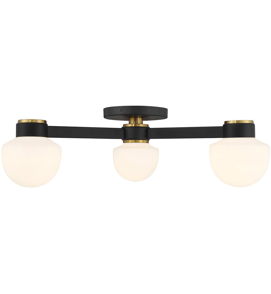 Meridian - M60079MBKNB - Meridian 30" Semi-Flush Mount