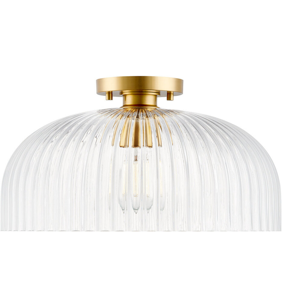 Meridian - M60080NB - Meridian 16" Semi-Flush Mount