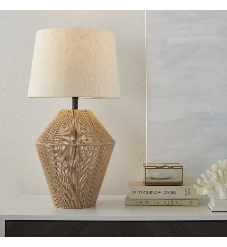 Natural Woven Jute 23" Table Lamp