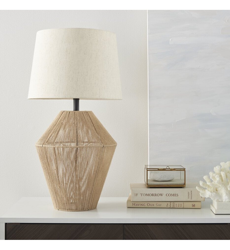 Natural Woven Jute 23" Table Lamp