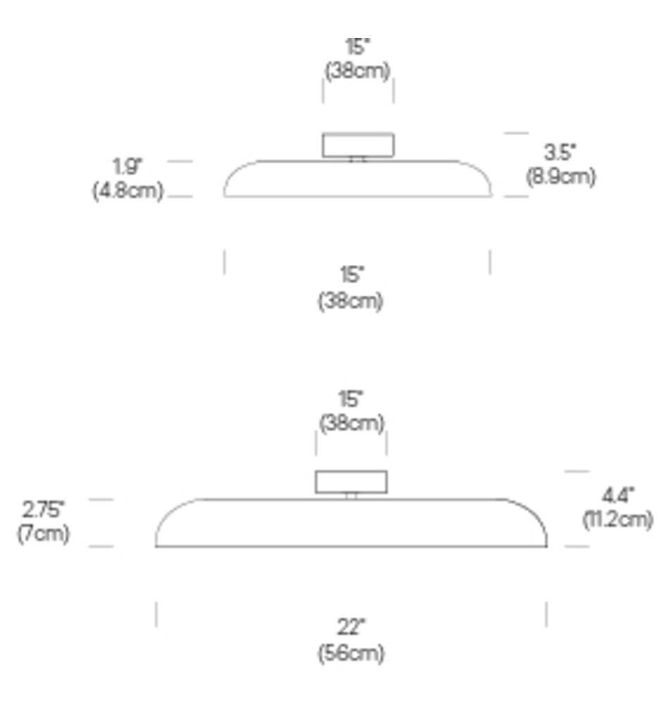 Nivel 15" Flush Mount